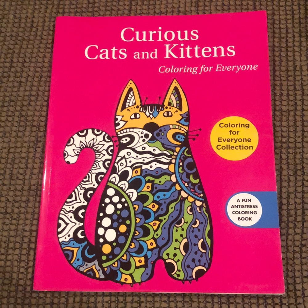 SOLD Curious Cats Coloring for Everyone Collection. Antistress Coloring Book